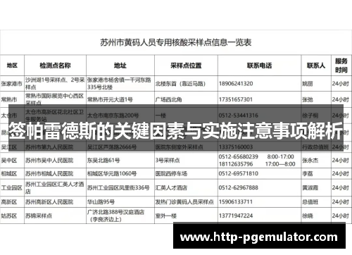签帕雷德斯的关键因素与实施注意事项解析